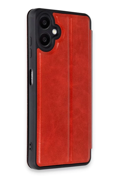 Samsung Galaxy A06 Kılıf Flip Cover - Kırmızı