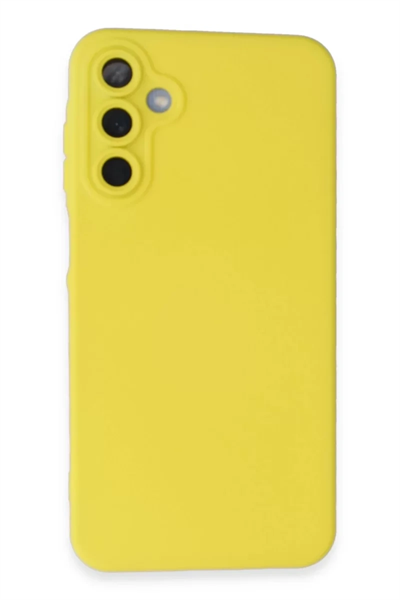 Samsung Galaxy A15 4G Kılıf Nano içi Kadife Silikon - Sarı