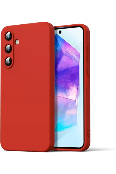 Samsung Galaxy A16 5G Kılıf Nano içi Kadife Silikon - Kırmızı