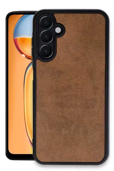 Samsung Galaxy A35 5G Kılıf Aras Deri Kapak - Taba