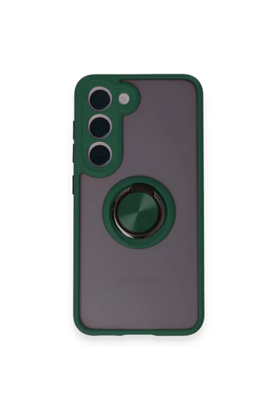 Samsung Galaxy M15 Kılıf Montreal Yüzüklü Silikon Kapak - Yeşil