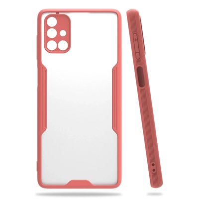 Samsung Galaxy M51 Kılıf Platin Silikon - Pembe