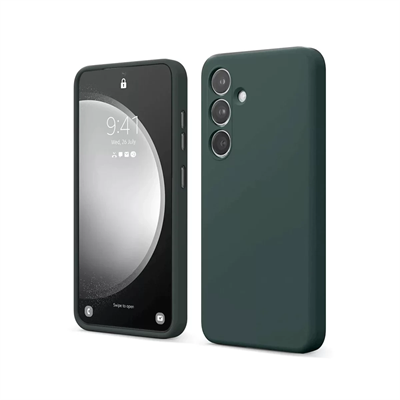 Samsung Galaxy S24 FE Kılıf First Silikon - Koyu Yeşil