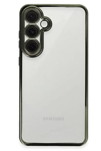 Samsung Galaxy S24 FE Kılıf Lensli Silikon - Yeşil