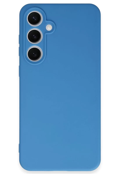Samsung Galaxy S24 FE Kılıf Nano içi Kadife Silikon - Mavi