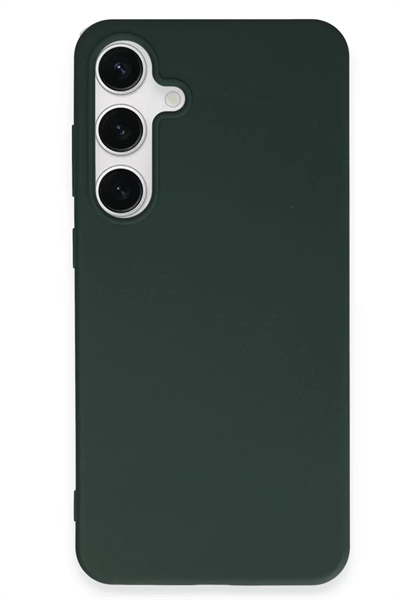 Samsung Galaxy S24 Plus Kılıf First Silikon - Koyu Yeşil