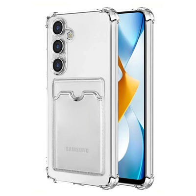 Samsung Galaxy S24 Plus Kılıf Kart Şeffaf Silikon - Şeffaf