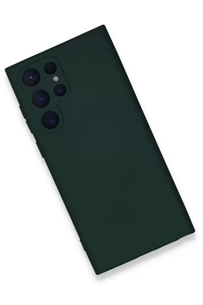 Samsung Galaxy S24 Ultra Kılıf Nano içi Kadife Silikon - Koyu Yeşil