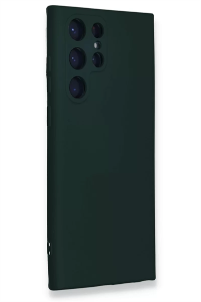 Samsung Galaxy S24 Ultra Kılıf Nano içi Kadife Silikon - Koyu Yeşil