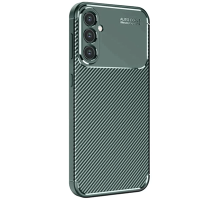 Samsung Galaxy S25 Kılıf Auto Focus Karbon Kapak - Koyu Yeşil