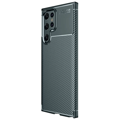 Samsung Galaxy S25 Ultra Kılıf Auto Focus Karbon Kapak - Koyu Yeşil