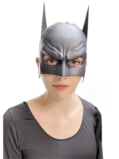 Siyah Çocuk Batman Maskesi Lastikli