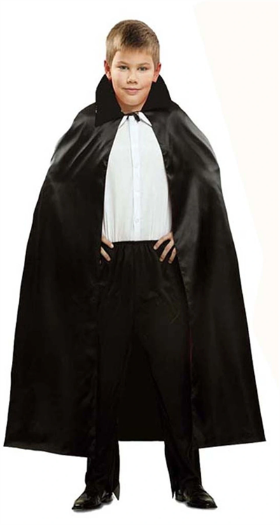 Siyah Renk Yakalı Halloween Pelerini 90 cm