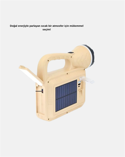 Solar Alev Işığı COB Teknolojili Taşınabilir El Feneri ve Kamp Lambası