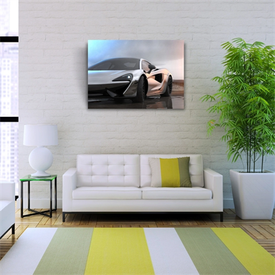 Spor Gri Araba Kanvas Tablo 50 x 70