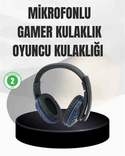 Stereo Oyun Kulaklığı – Güçlü Bas, Mikrofonlu ve Konforlu Tasarım