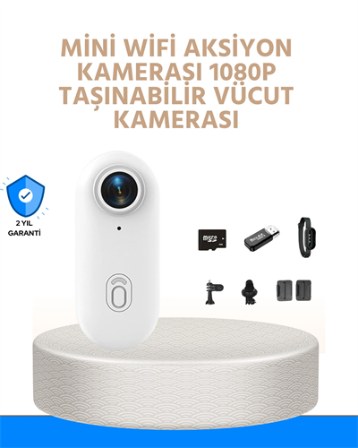 Suya ve Darbeye Dayanıklı Kompakt Spor Kamera 1080P