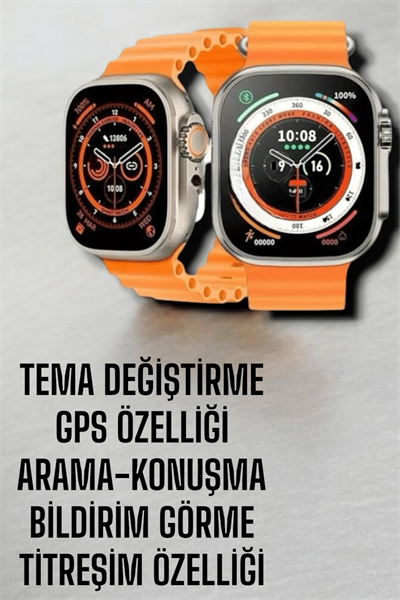 Suya ve Toza Dayanıklı 45 MM Akıllı Saat Bildirim ve Cevapsız Çağrı Görüntüleme