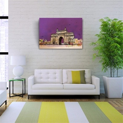Tarihi Gateway of India Anıtı Kanvas Tablo 50 x 70