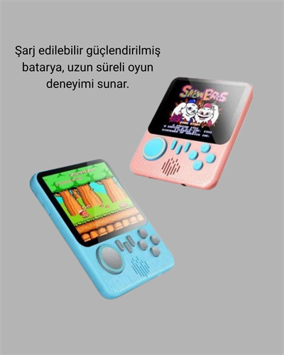 Taşınabilir Retro Oyun Konsolu – 3.5 İnç LCD, 666 Klasik Oyun, TV Destekli