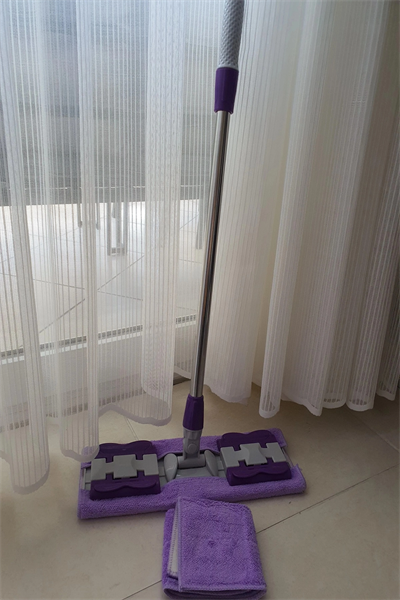 Teleskobik Cam Yer Tavan Silme - İstediğin Bezi Tak Kullan - 4 Mandallı -Yedek Bezli Mop Seti