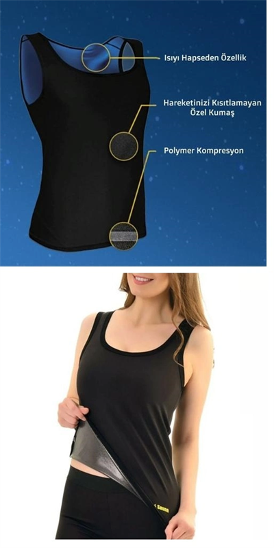 Termal Sauna Erkek Unisex Atlet ( XXXL ) Neotex Terletme Atleti