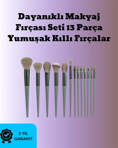 Toz ve Krem Ürünler İçin Güçlü Tutucu Yumuşak Kıllı Makyaj Fırça Takımı 13 Parça