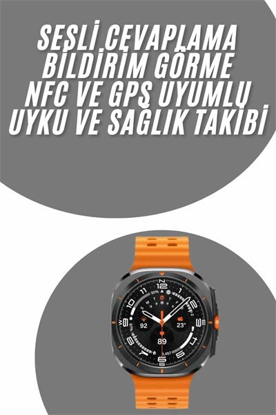 Tüm Telefonlara Uyumlu Akıllı Saat Uyku ve Sağlık Takibi Nabız Ölçer Adım sayar