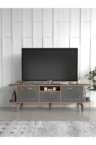 Tv Sehpası Mira Atlantik 5031 Gümüş 160 Cm 35 Cm 50 Cm