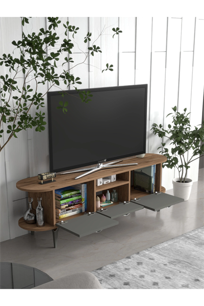 Tv Sehpası Mira Atlantik 5031 Gümüş 160 Cm 35 Cm 50 Cm