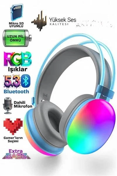 Unısex Yüksek Ses Kaliteli Yumuşak Kılıflı Kablosuz Kulak Üstü Bluetooth Kulaklık