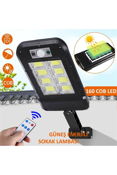 Uzaktan Kumandalı 160 Led Solar Bahçe Lambası
