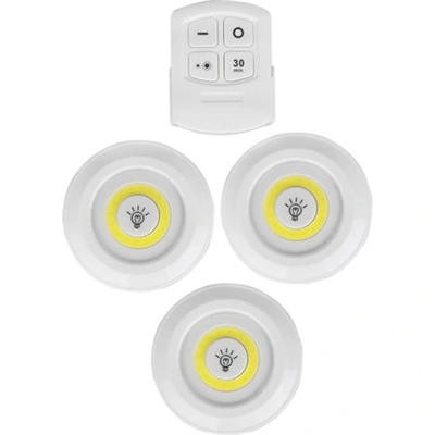 Uzaktan Kumandalı Yapışkanlı 3lü Led Spot Lamba