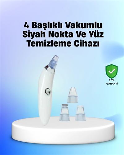 Vakum Teknolojili Siyah Nokta Temizleyici Cihaz – 4 Farklı Başlık ve Derinlemesine Gözenek Temizliği