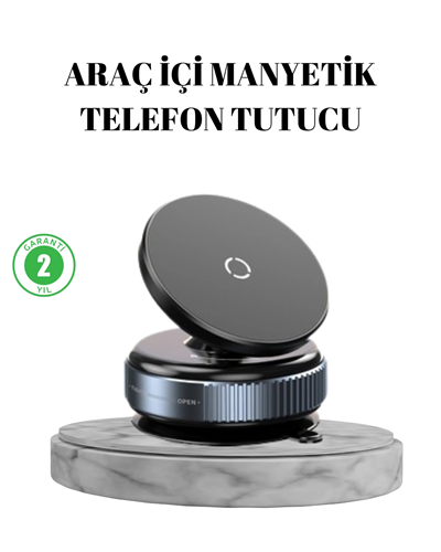 Vakumlu Vantuzlu Mıknatıslı Telefon Tutucu 360 Derece Döner