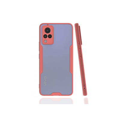 Vivo V21 Kılıf Platin Silikon - Pembe