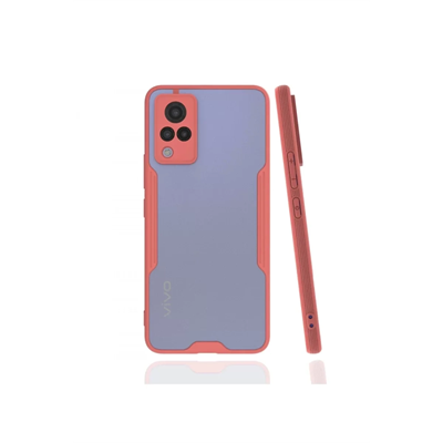 Vivo V21 Kılıf Platin Silikon - Pembe