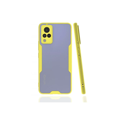 Vivo V21 Kılıf Platin Silikon - Sarı