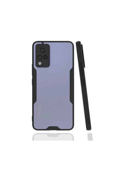 Vivo V21 Kılıf Platin Silikon - Siyah