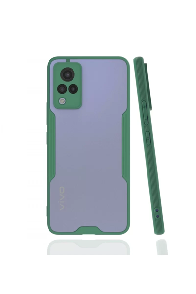 Vivo V21 Kılıf Platin Silikon - Yeşil