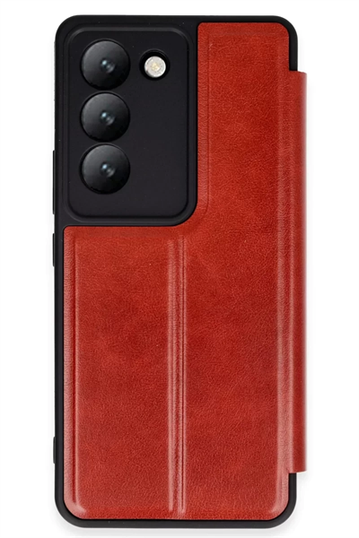 Vivo V30 Lite 4G Kılıf Flip Cover - Kırmızı