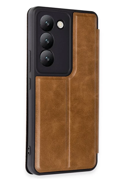Vivo V30 Lite 4G Kılıf Flip Cover - Taba