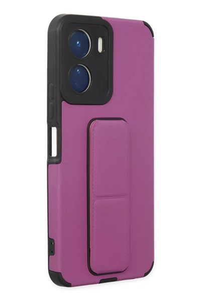 Vivo Y16 Kılıf Mega Standlı Silikon - Mor