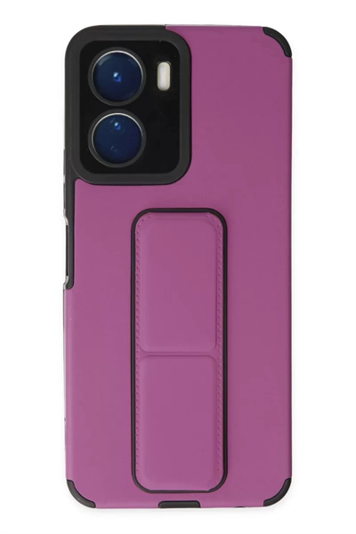 Vivo Y16 Kılıf Mega Standlı Silikon - Mor