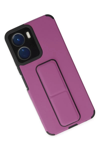 Vivo Y16 Kılıf Mega Standlı Silikon - Mor