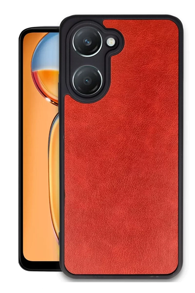 Vivo Y18 Kılıf Aras Deri Kapak - Kırmızı