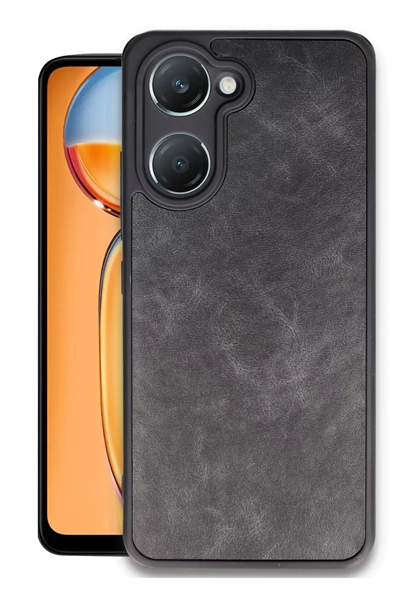 Vivo Y18 Kılıf Aras Deri Kapak - Siyah