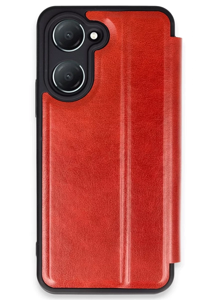 Vivo Y18 Kılıf Flip Cover - Kırmızı