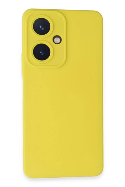 Vivo Y27 Kılıf Nano içi Kadife Silikon - Sarı
