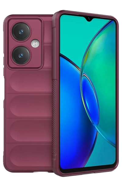 Vivo Y27 Kılıf Optimum Silikon - Bordo